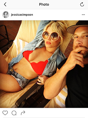 Jessica Simpson with her husband on V-day 2016