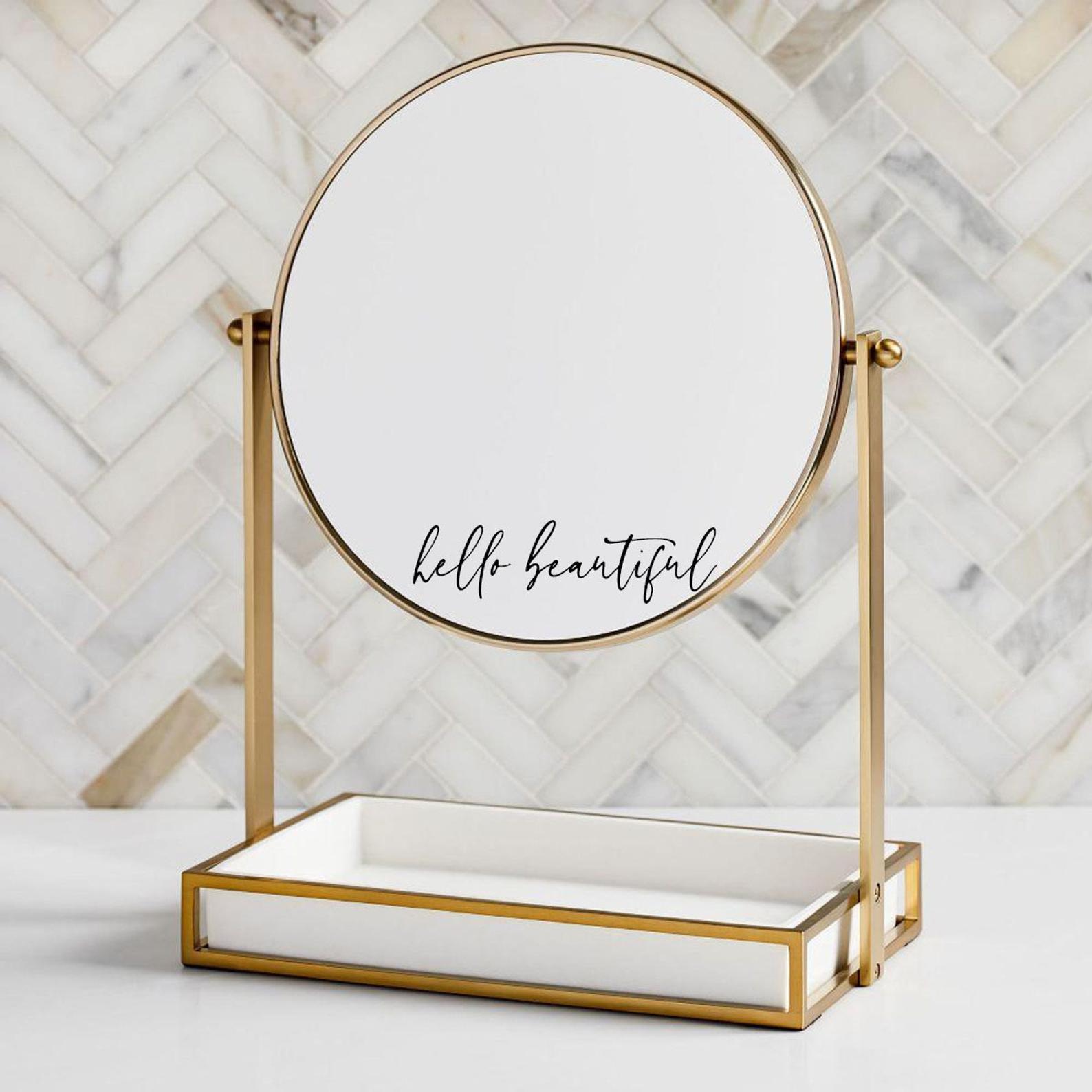 Positive Affirmation Mirror Sticker You're So Golden Mirror Decal Self Love Sticker Gift For BFF Vinyl Decal Bridesmaid Gift