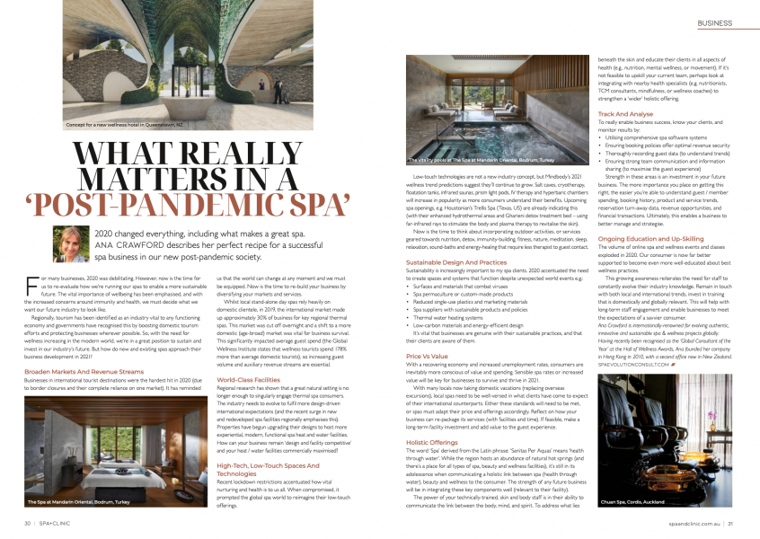 SPA+CLINIC Magazine Volume 85 - What Really Matters In A Post-Pandemic Spa?